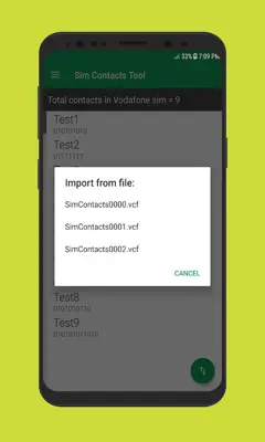 Sim Contacts Tool - Sim Contacts Import / Export android App screenshot 3